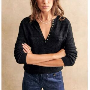 NWT Sézane Lyna Jumper in Black XS